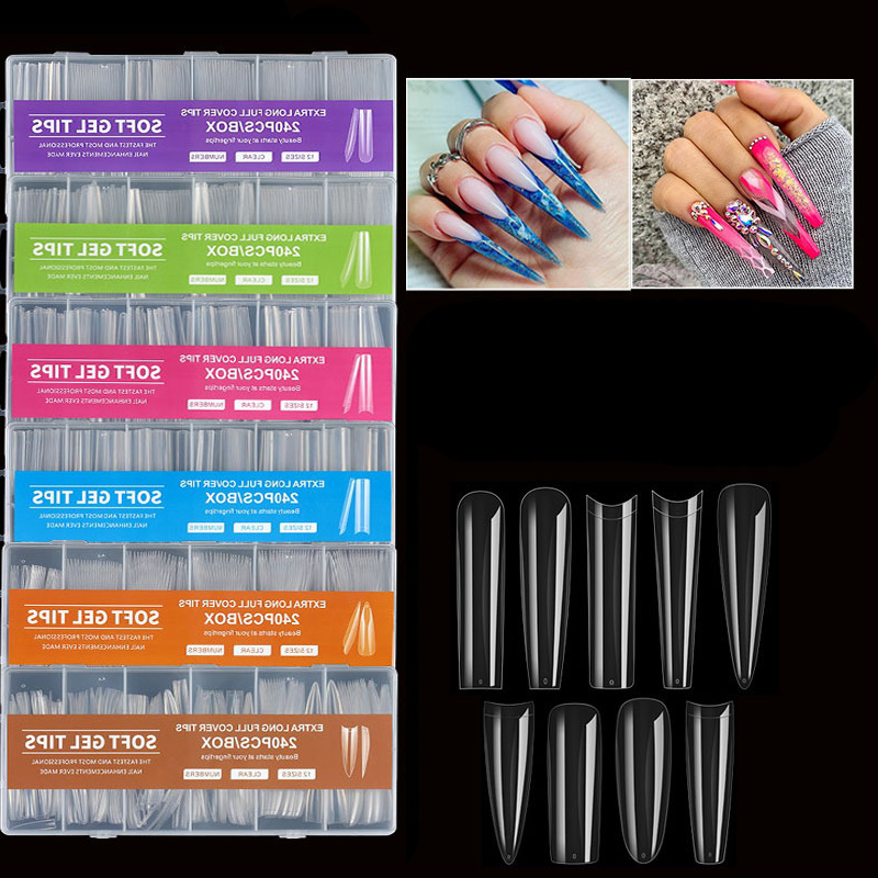 Nail Art Xxl - 240 قطع XXL الأظافر وهمية اضافية