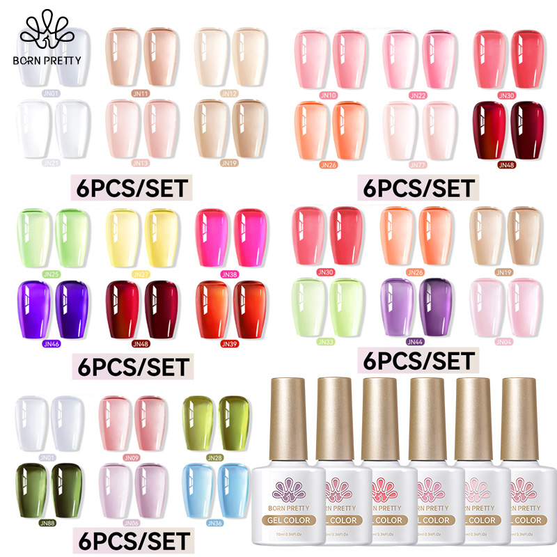 Nail Art Jelly - ولد PRETTY6Pcs 10 مللي جيل للأظافر