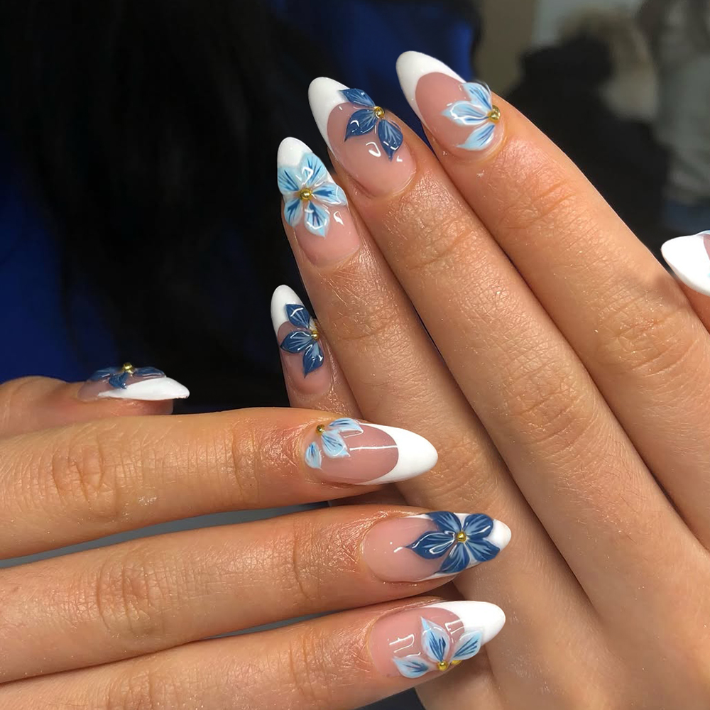 Nail Art Jelly - 24 قطعة من زهرة اللوز ثلاثية