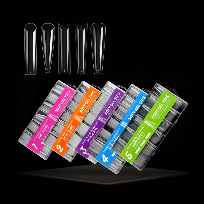 Nail Art Xxl - 240 قطعة XXL الأظافر كاذبة سوبر