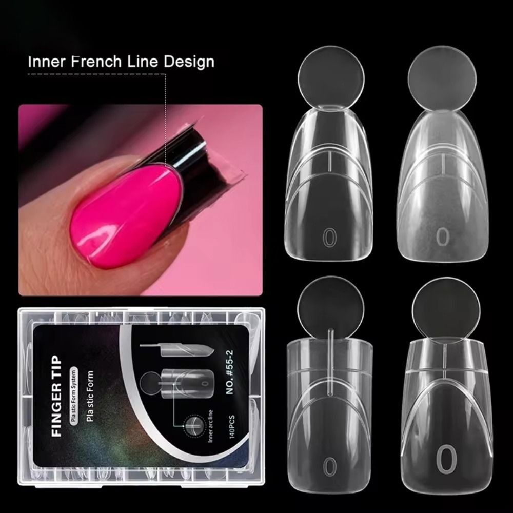 Nail Extension Form - 140 قطعة من قوالب الأظافر الفرنسية