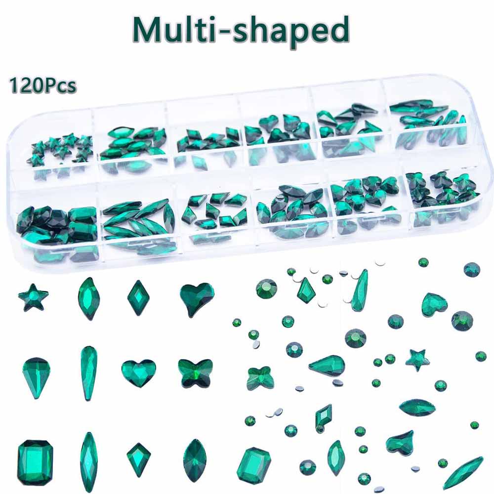 2 صناديق الزمرد الأخضر مسمار ا - مراجعة Nail Art Emerald Green وسعره