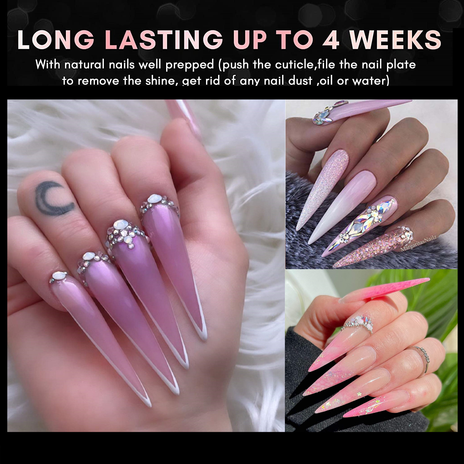 أظافر صناعية خنجر طويلة جدًا ، - مراجعة Nail Art Xxl وسعره