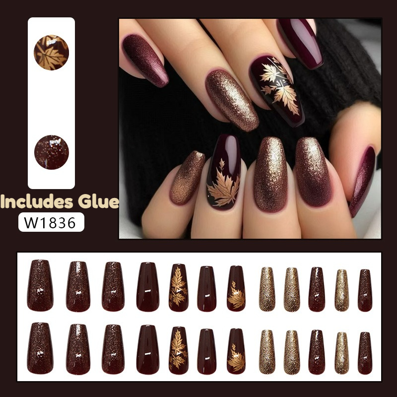 24 قطعة من فن الأظافر الأنيق ب - مراجعة Nail Art Burgundy وسعره