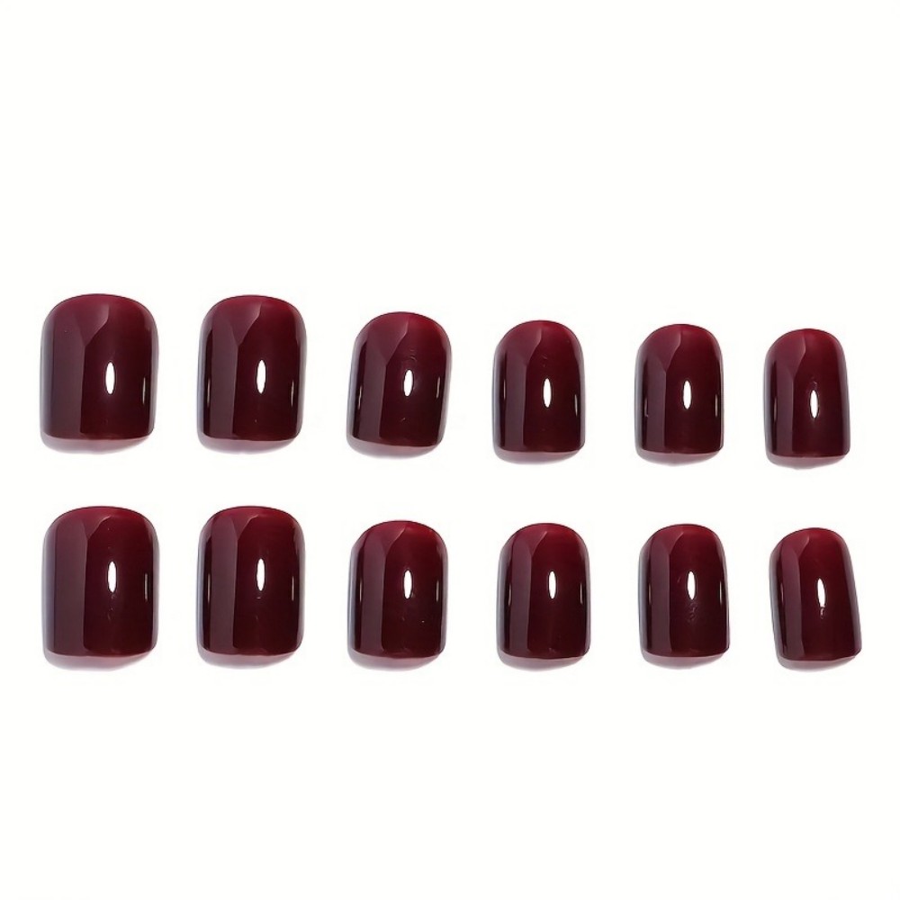 مجموعة من 24 قطعة من الأظافر ا - مراجعة Nail Art Red Wine Cat Eye وسعره