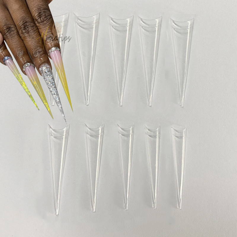 أطراف أظافر اصطناعية بكعب خنجر - مراجعة Nail Art Xxl وسعره
