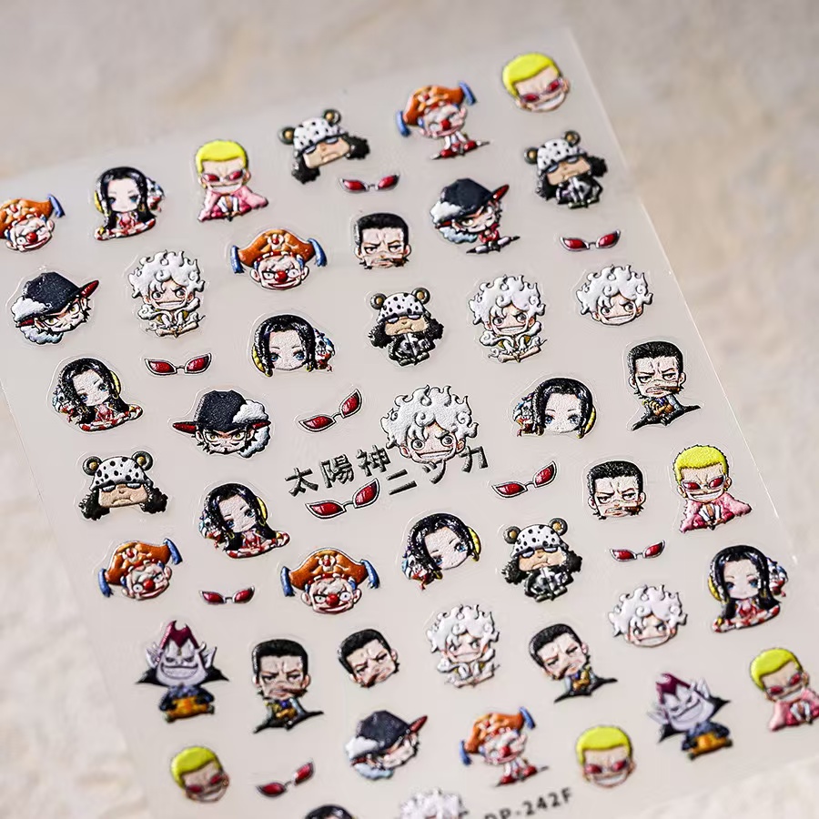 ملصقات أظافر ثلاثية الأبعاد بت - مراجعة Nail Art Zoro One Piece وسعره