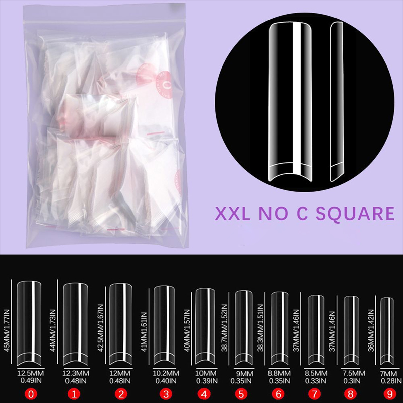 500 قطعة XXL No C منحنى مسمار  - مراجعة Nail Art Xxl وسعره