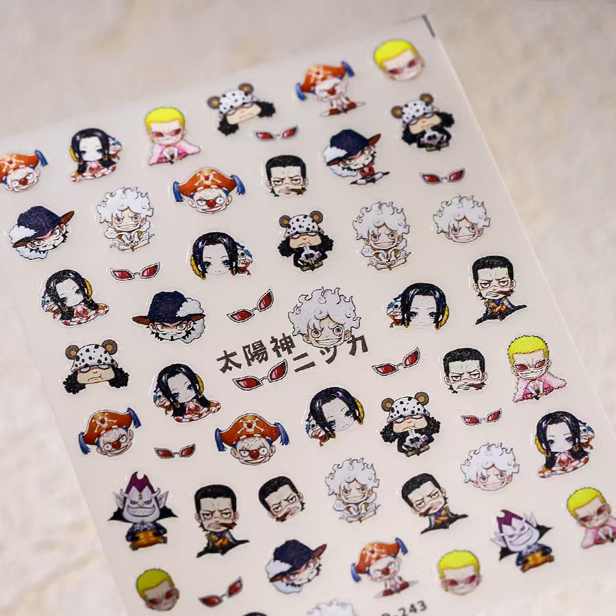 ملصقات أظافر جديدة ثلاثية الأب - مراجعة Nail Art Zoro One Piece وسعره