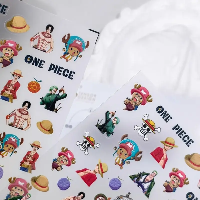 قطعة واحدة جديدة كارتون لوفي ا - مراجعة Nail Art Zoro One Piece وسعره