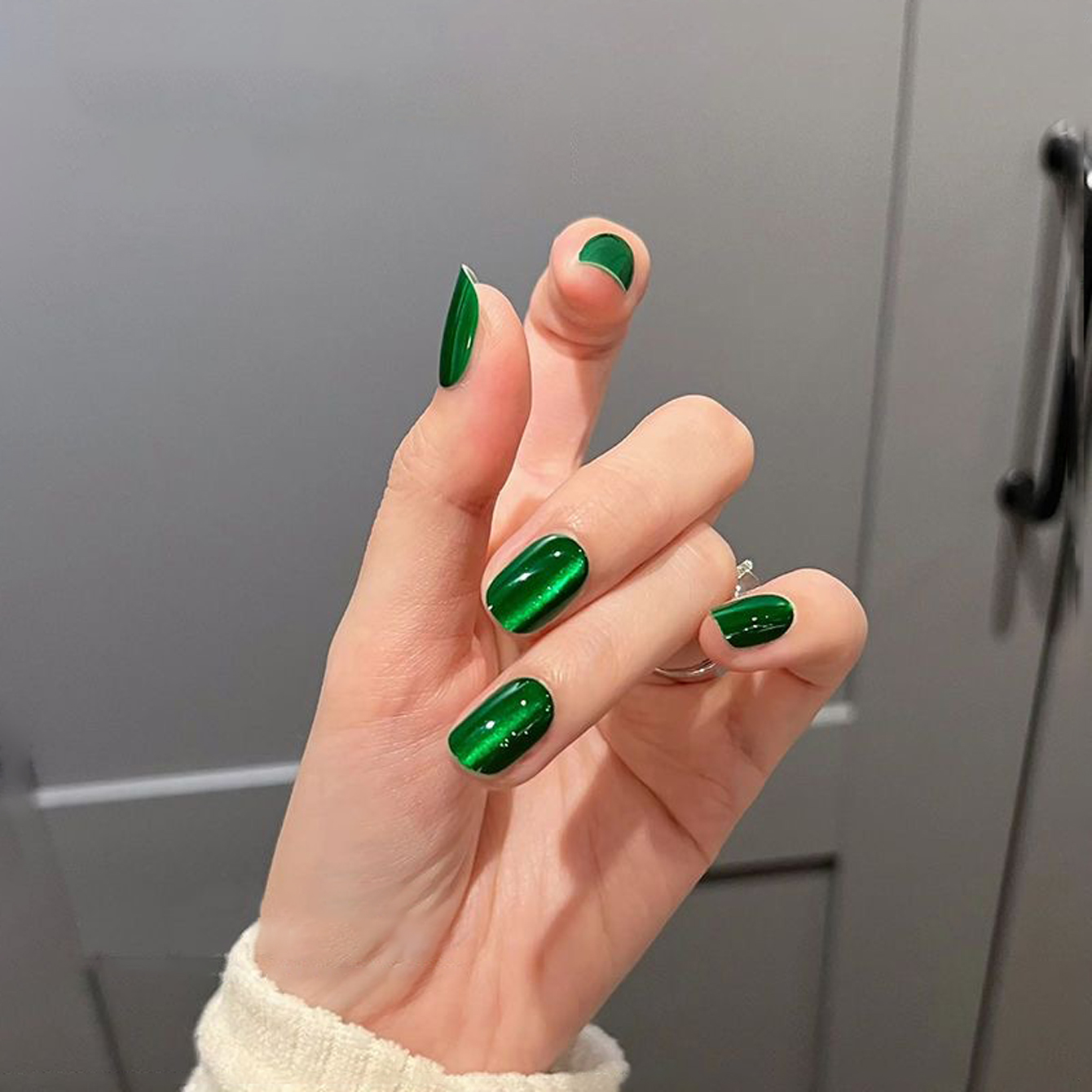 1 قطعة 15 مللي الخريف مسمار ال - مراجعة Nail Art Emerald Green وسعره