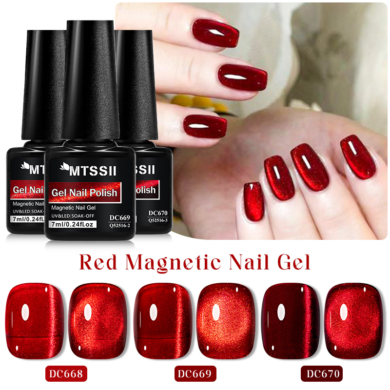 Mtssii 7 مللي النبيذ الأحمر ال - مراجعة Nail Art Red Wine Cat Eye وسعره