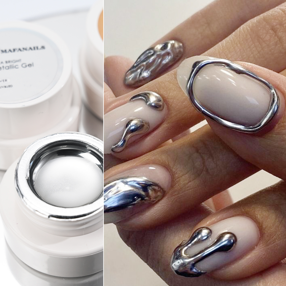 طلاء أظافر جل معدني فضي وذهبي  - مراجعة Nail Art Glossy وسعره