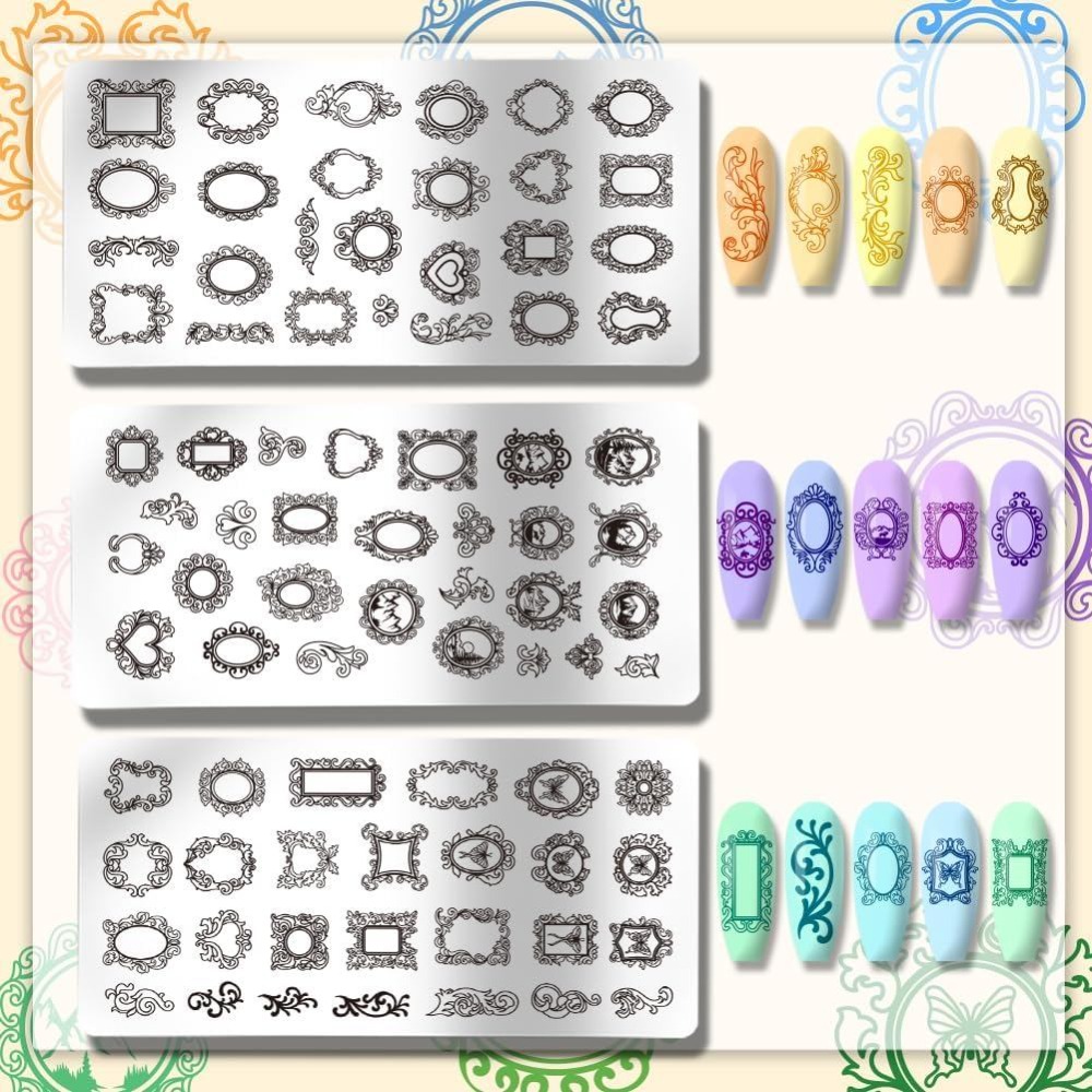 3 قطع منقوشات أظافر بتصميمات ع - مراجعة Nail Art Motif وسعره