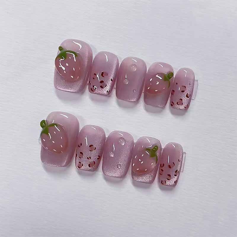 10 قطعة النبيذ الأحمر اليدوية  - مراجعة Nail Art Red Wine Cat Eye وسعره