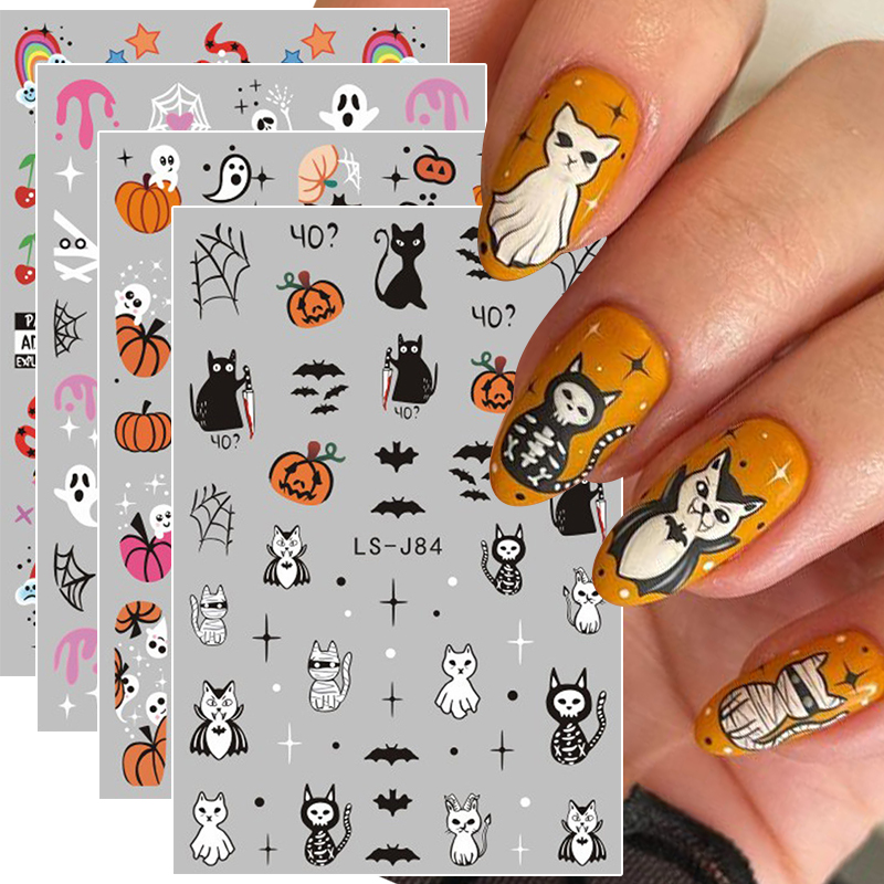 4 قطع ملصقات أظافر ثلاثية الأب - مراجعة Nail Art Vampire وسعره