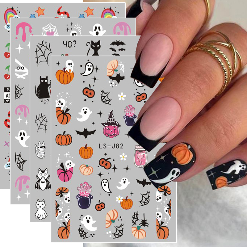 4 قطع ملصقات أظافر ثلاثية الأب - مراجعة Nail Art Vampire وسعره