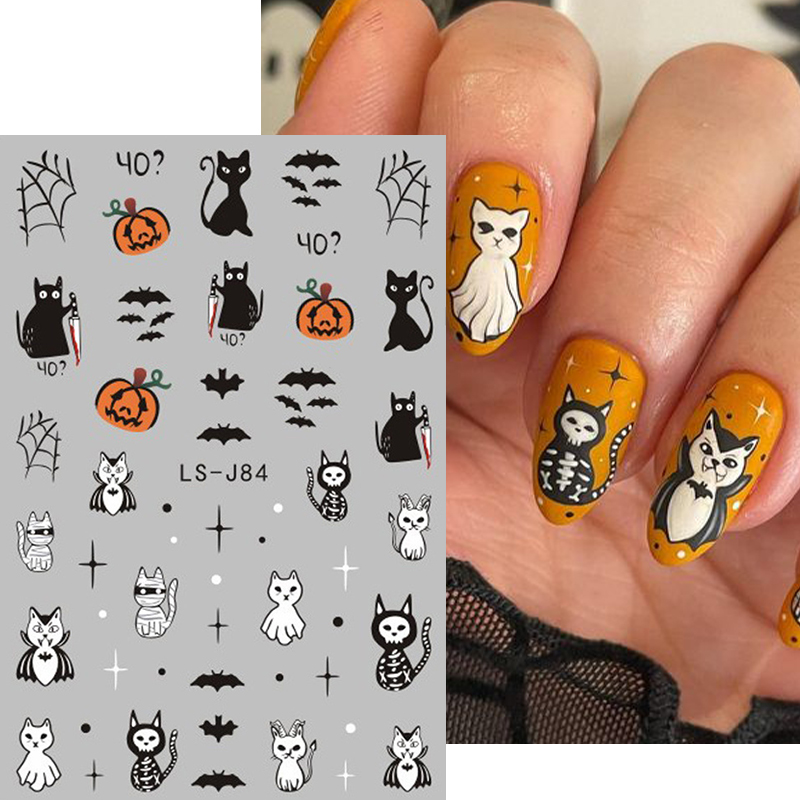 4 قطع ملصقات أظافر ثلاثية الأب - مراجعة Nail Art Vampire وسعره