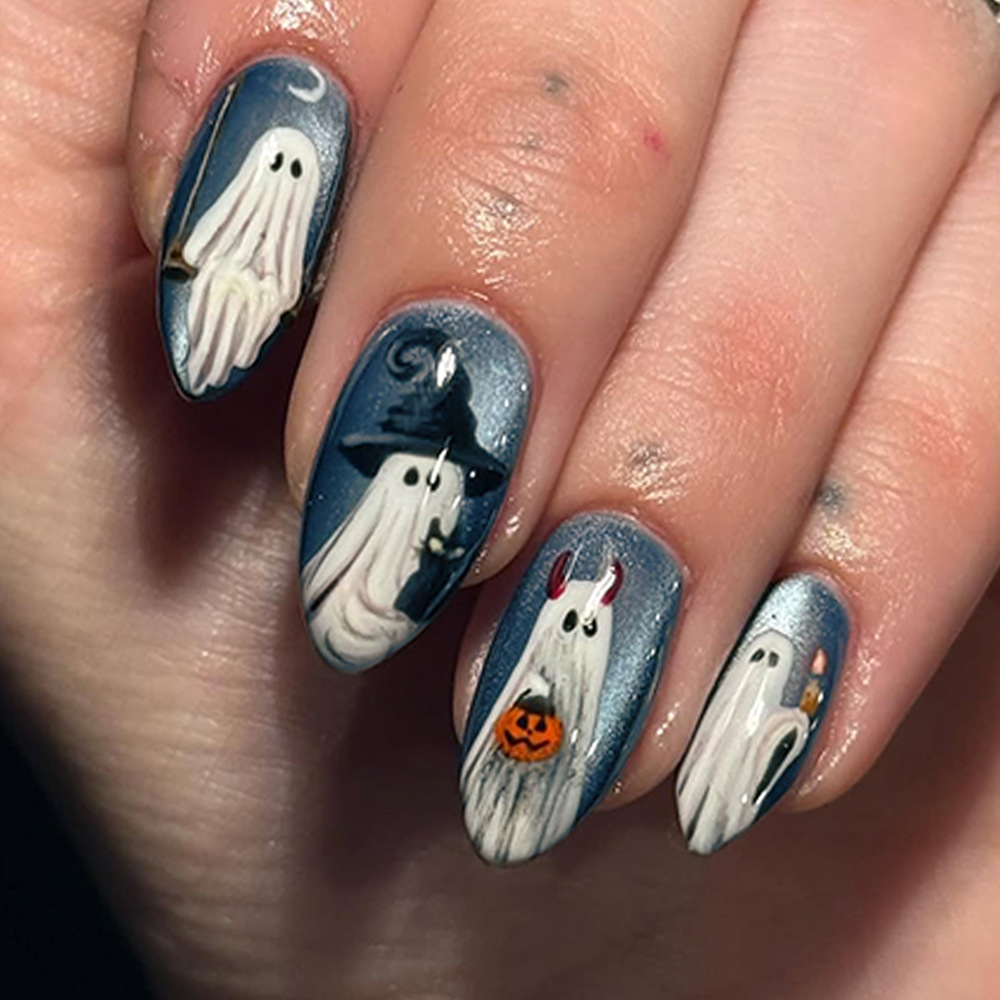 24 قطعة من أظافر الهالوين الاص - مراجعة Nail Art Jelly وسعره