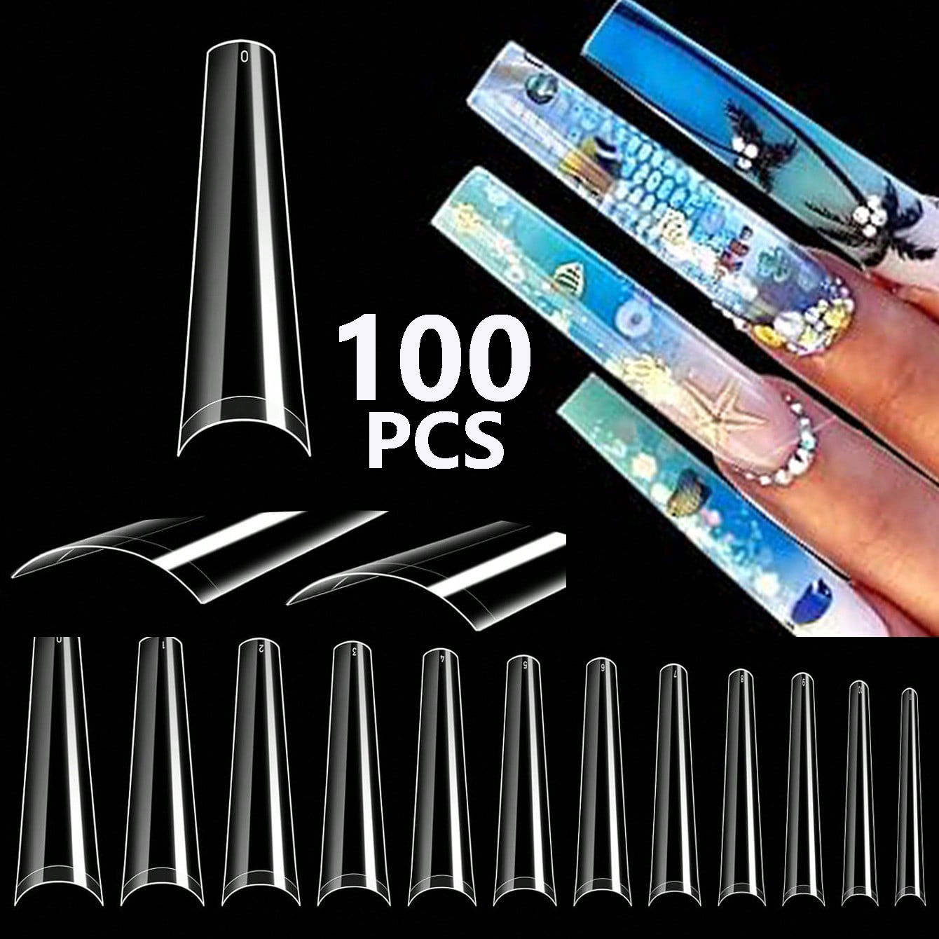 ١٠٠ قطعة من أطراف الأظافر الاص - مراجعة Nail Art Xxl وسعره