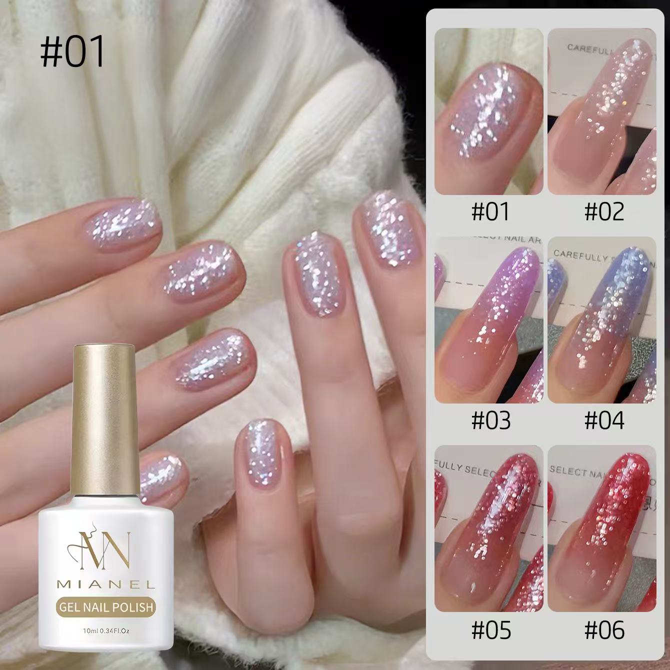 طلاء أظافر جل لامع بتأثير ندف  - مراجعة Nail Art Trend 2026 وسعره