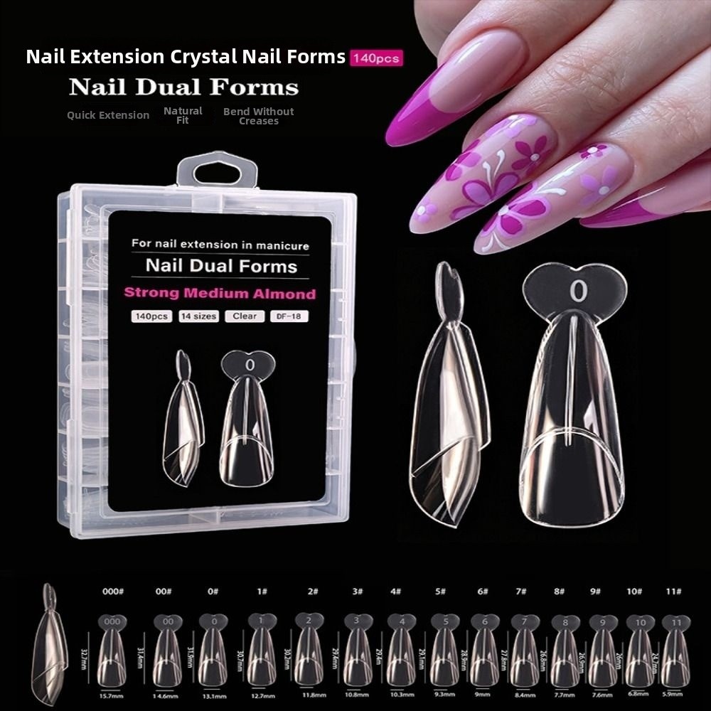 140 قطعة بـ 14 مقاسًا، قوالب أ - مراجعة Nail Extension Form وسعره